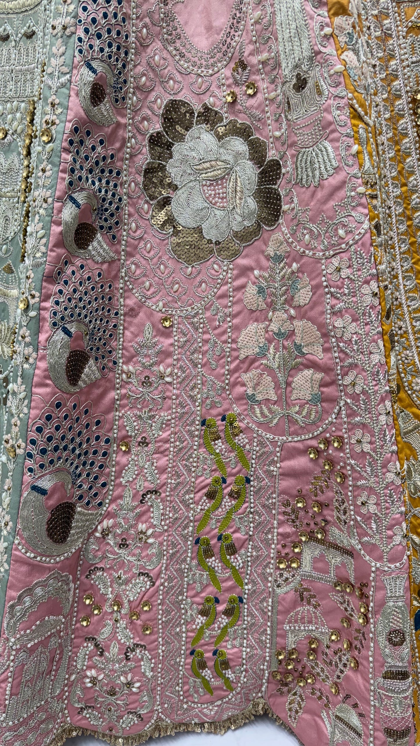 Jungle Book Pink Multicolor Handwork Designer Bridal Lehenga Choli with Pre-Stitched Blouse
