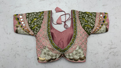 Jungle Book Pink Multicolor Handwork Designer Bridal Lehenga Choli with Pre-Stitched Blouse