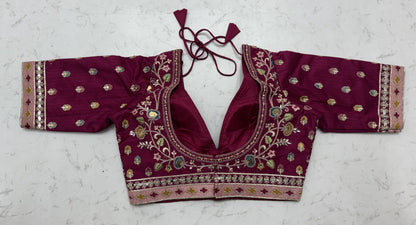 Designer Satin Silk Floral Patch Work Lehenga Choli with Hand Mirror Work & Soft Net Dupatta