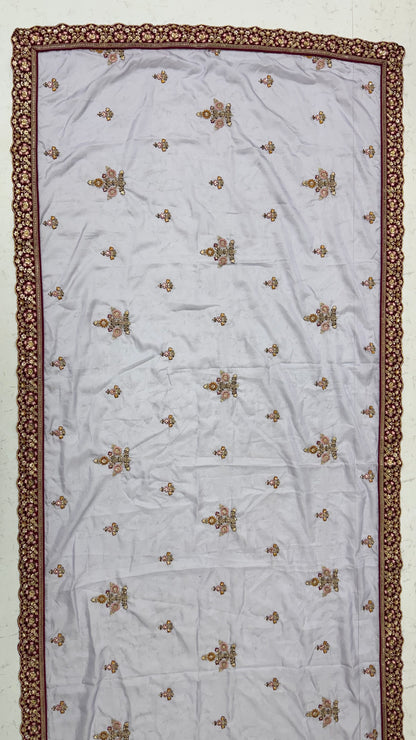 Multicolor Printed Silk Lehenga Choli with Ready-to-Wear Embroidered Blouse & Soft Net Dupatta