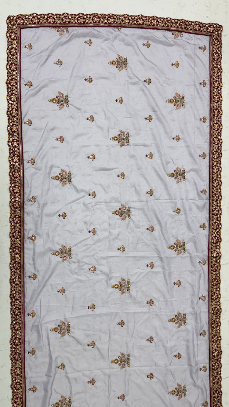 Multicolor Printed Silk Lehenga Choli with Ready-to-Wear Embroidered Blouse & Soft Net Dupatta