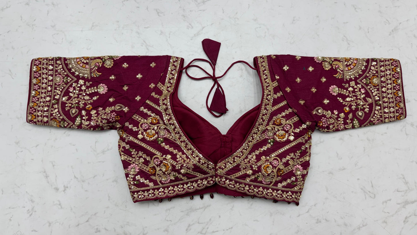 Multicolor Printed Silk Lehenga Choli with Ready-to-Wear Embroidered Blouse & Soft Net Dupatta
