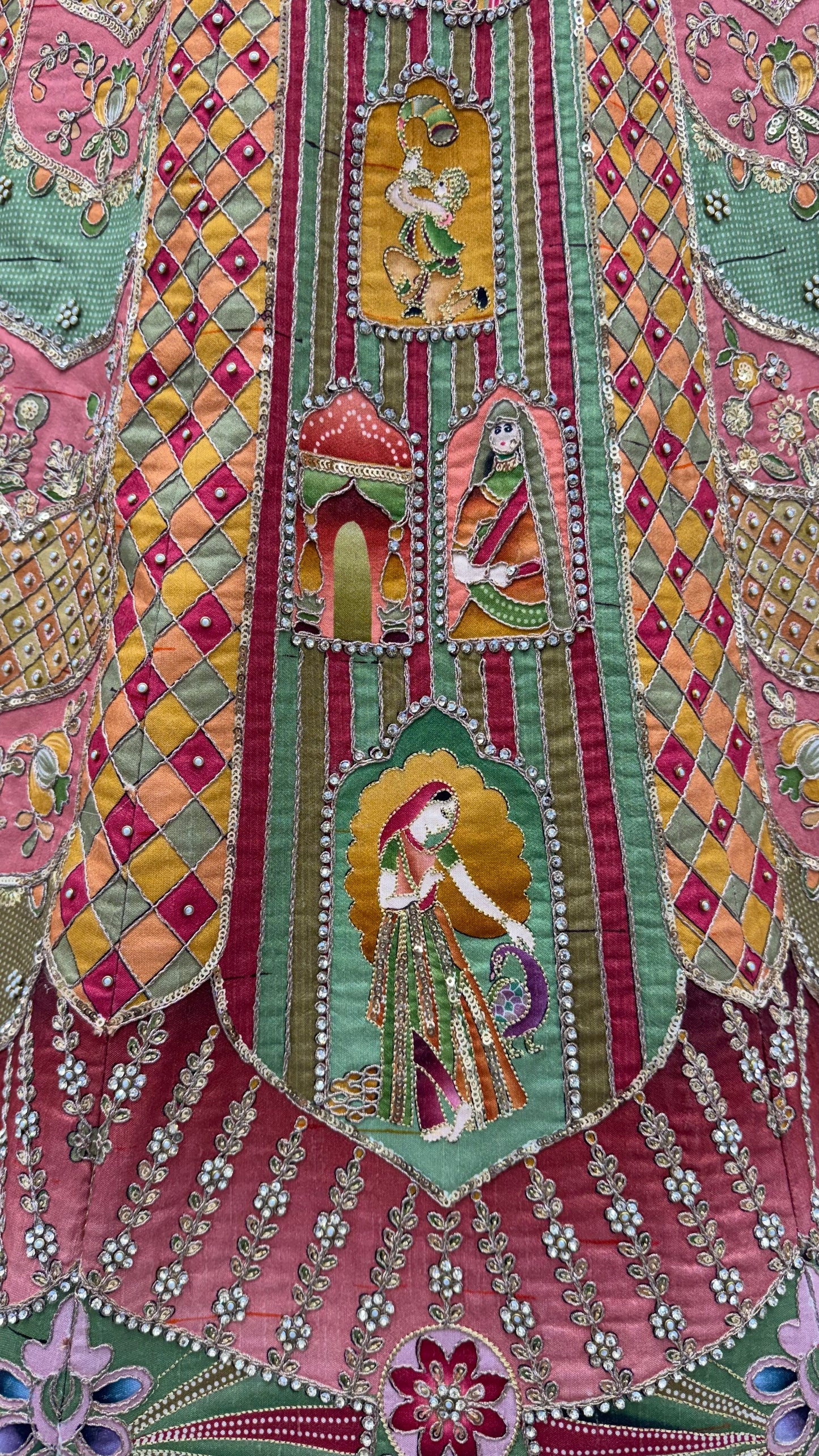 Pastel Multicolor Printed Silk Lehenga Choli with Ready-to-Wear Embroidered Blouse & Soft Net Dupatta