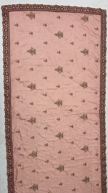 Pastel Multicolor Printed Silk Lehenga Choli with Ready-to-Wear Embroidered Blouse & Soft Net Dupatta