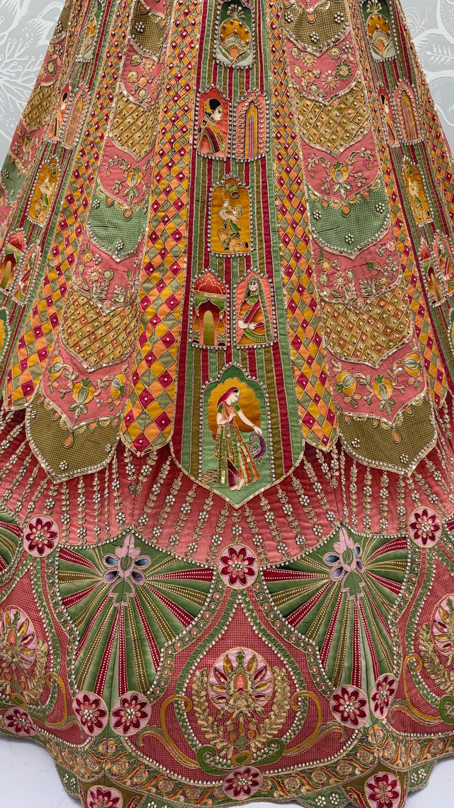 Pastel Multicolor Printed Silk Lehenga Choli with Ready-to-Wear Embroidered Blouse & Soft Net Dupatta