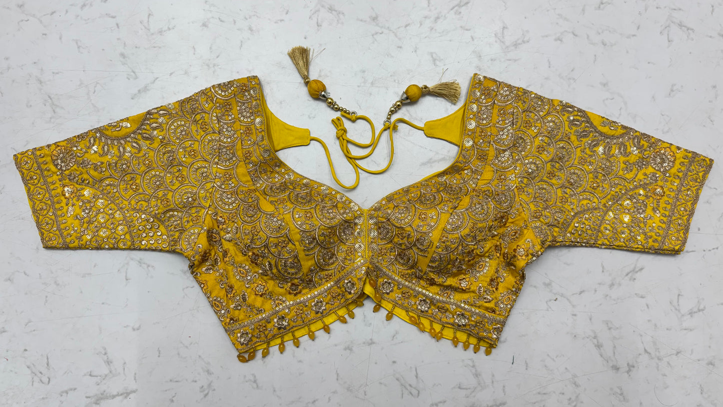 The Ananta Royal Mustard Banarasi Silk Zari Woven Designer Lehenga Choli