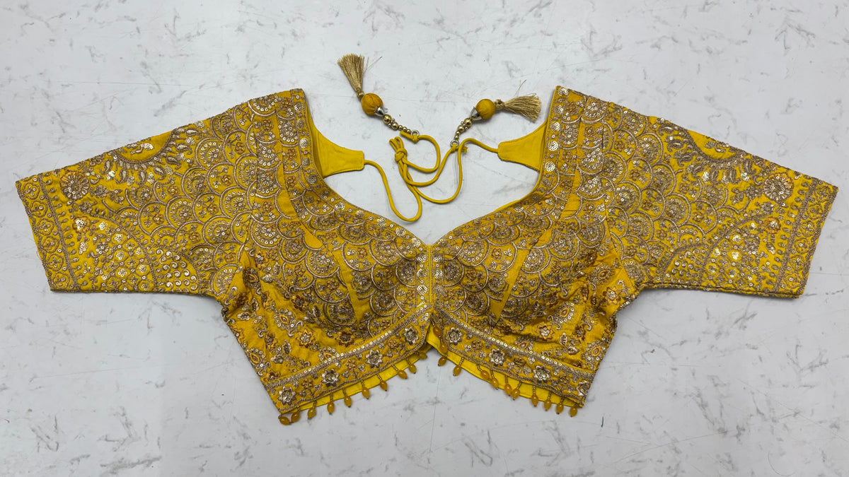 The Ananta Royal Mustard Banarasi Silk Zari Woven Designer Lehenga Choli