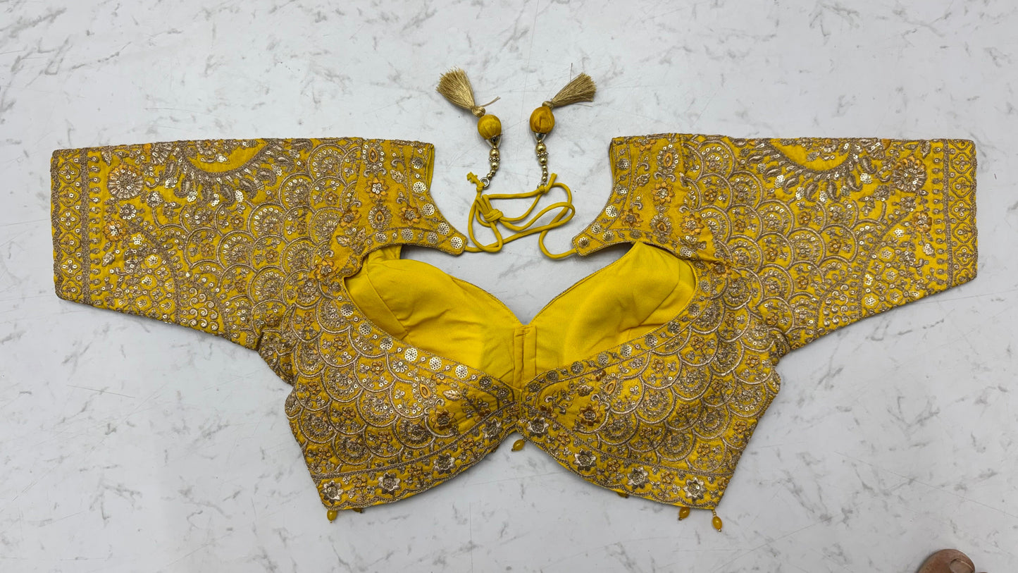 The Ananta Royal Mustard Banarasi Silk Zari Woven Designer Lehenga Choli