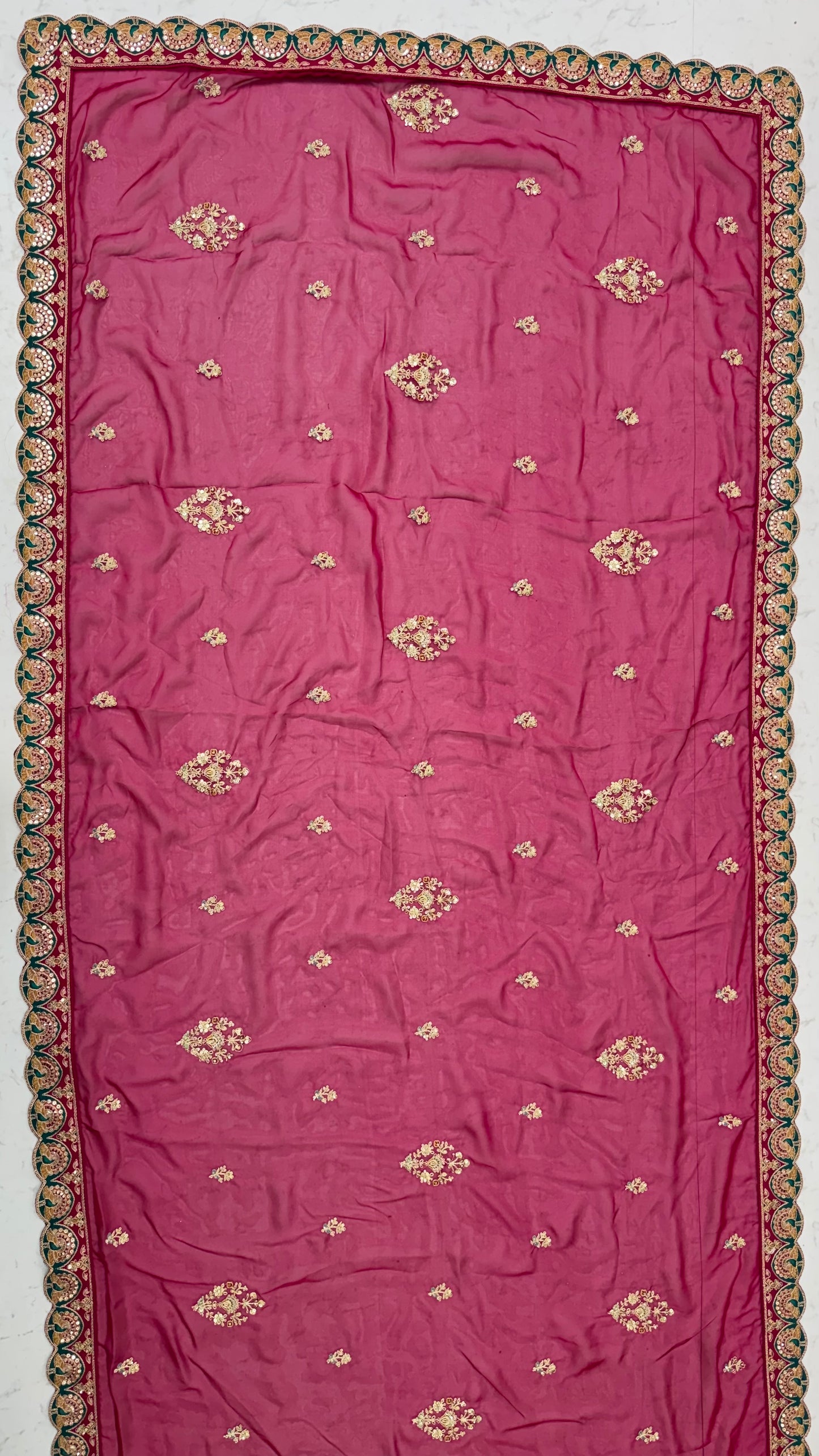 The Pichwai Rani Pink Royal Heritage Embroidered Bridal Lehenga Choli