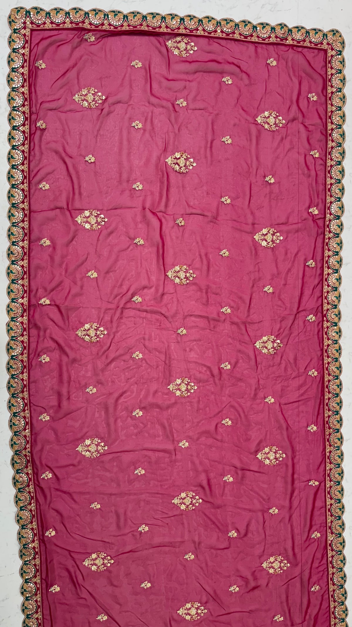 The Pichwai Rani Pink Royal Heritage Embroidered Bridal Lehenga Choli