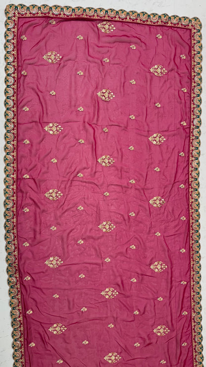 The Pichwai Rani Pink Royal Heritage Embroidered Bridal Lehenga Choli
