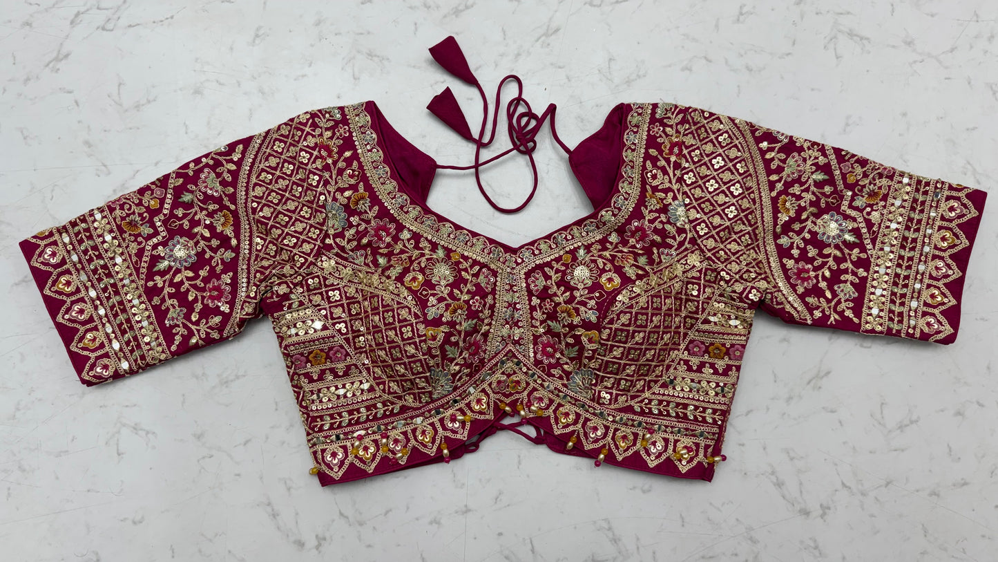 The Pichwai Rani Pink Royal Heritage Embroidered Bridal Lehenga Choli