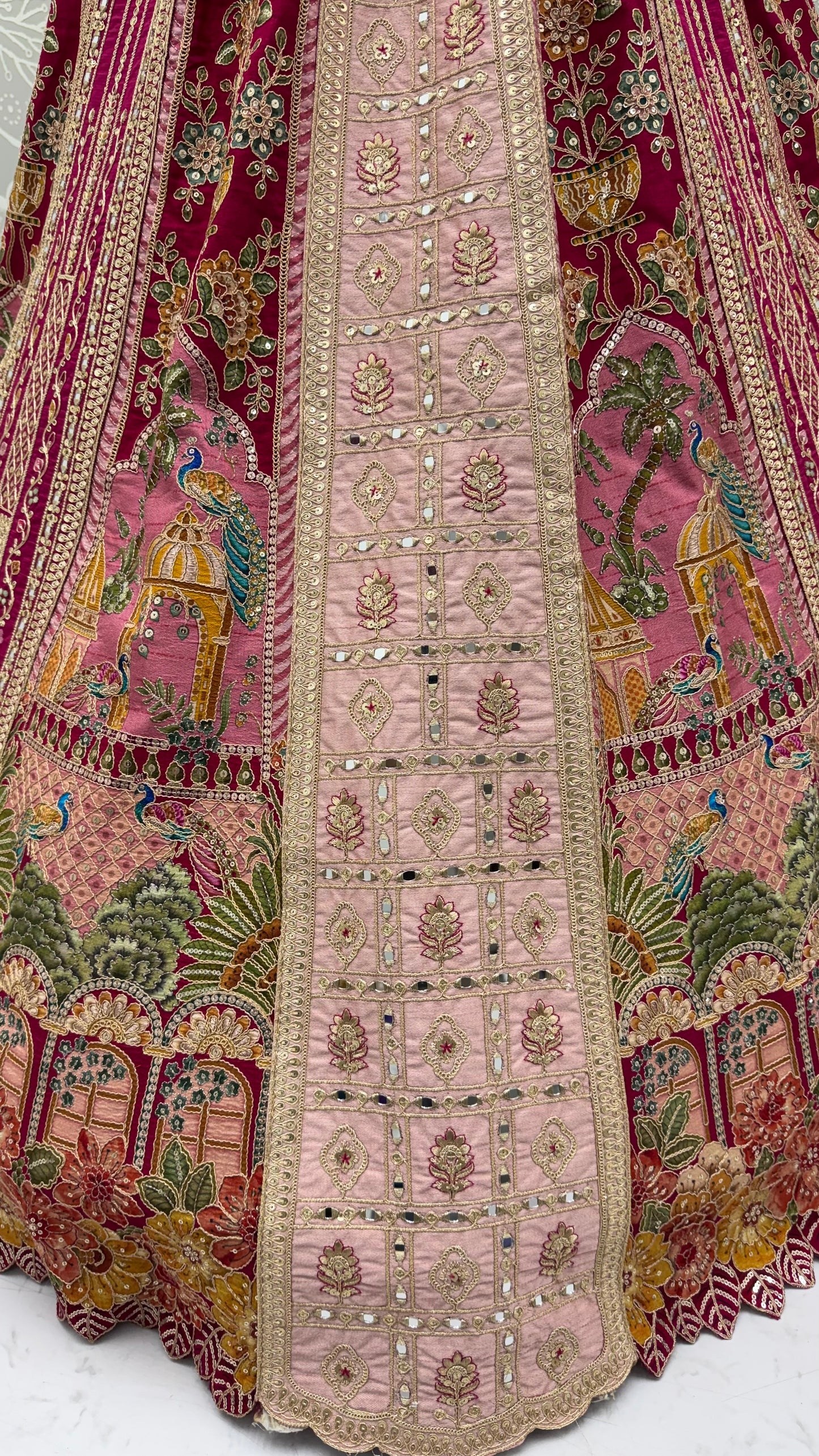 The Pichwai Rani Pink Royal Heritage Embroidered Bridal Lehenga Choli