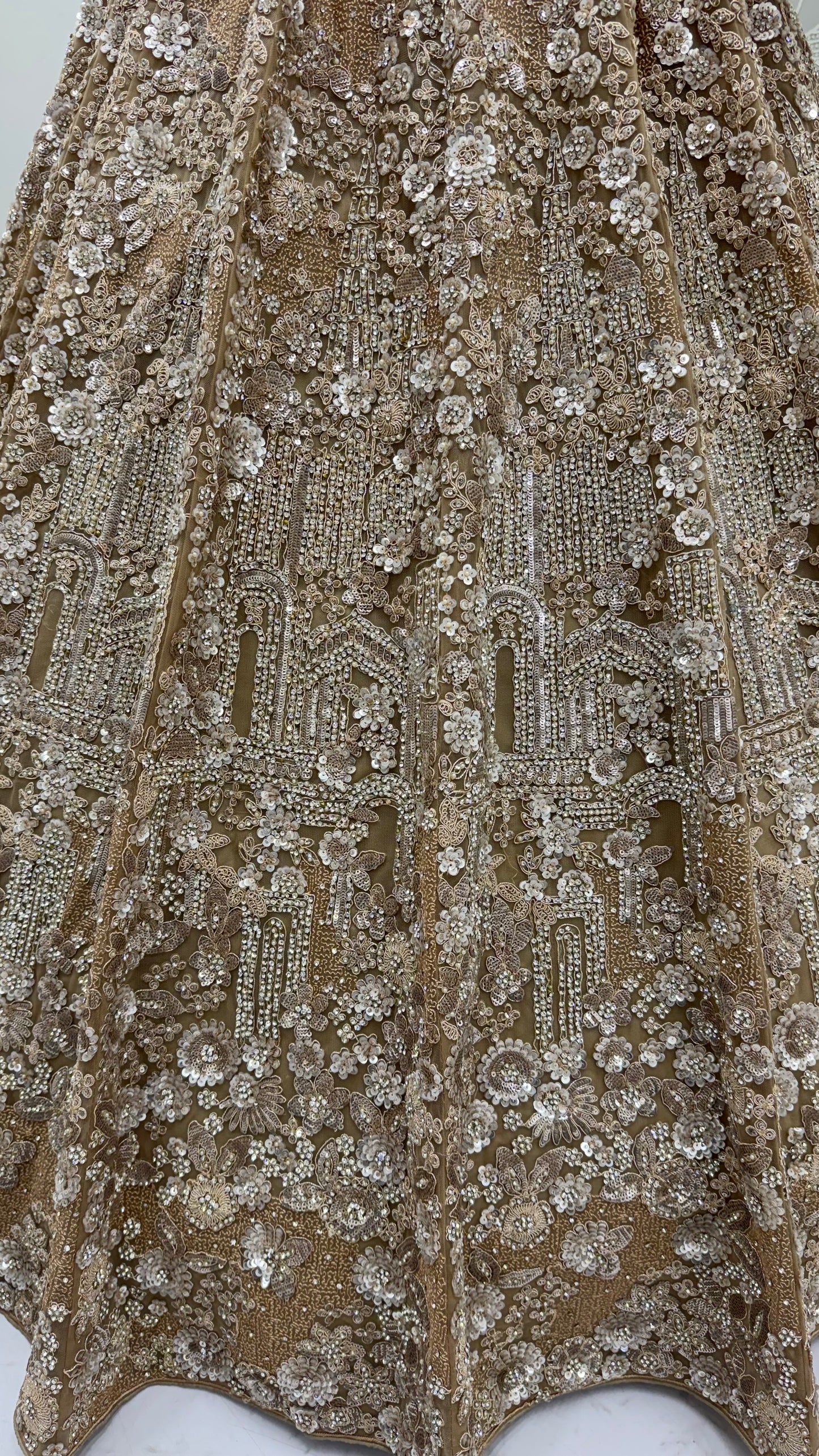 The Golden Hour Antique Gold Heavily Embellished Bridal Lehenga Choli