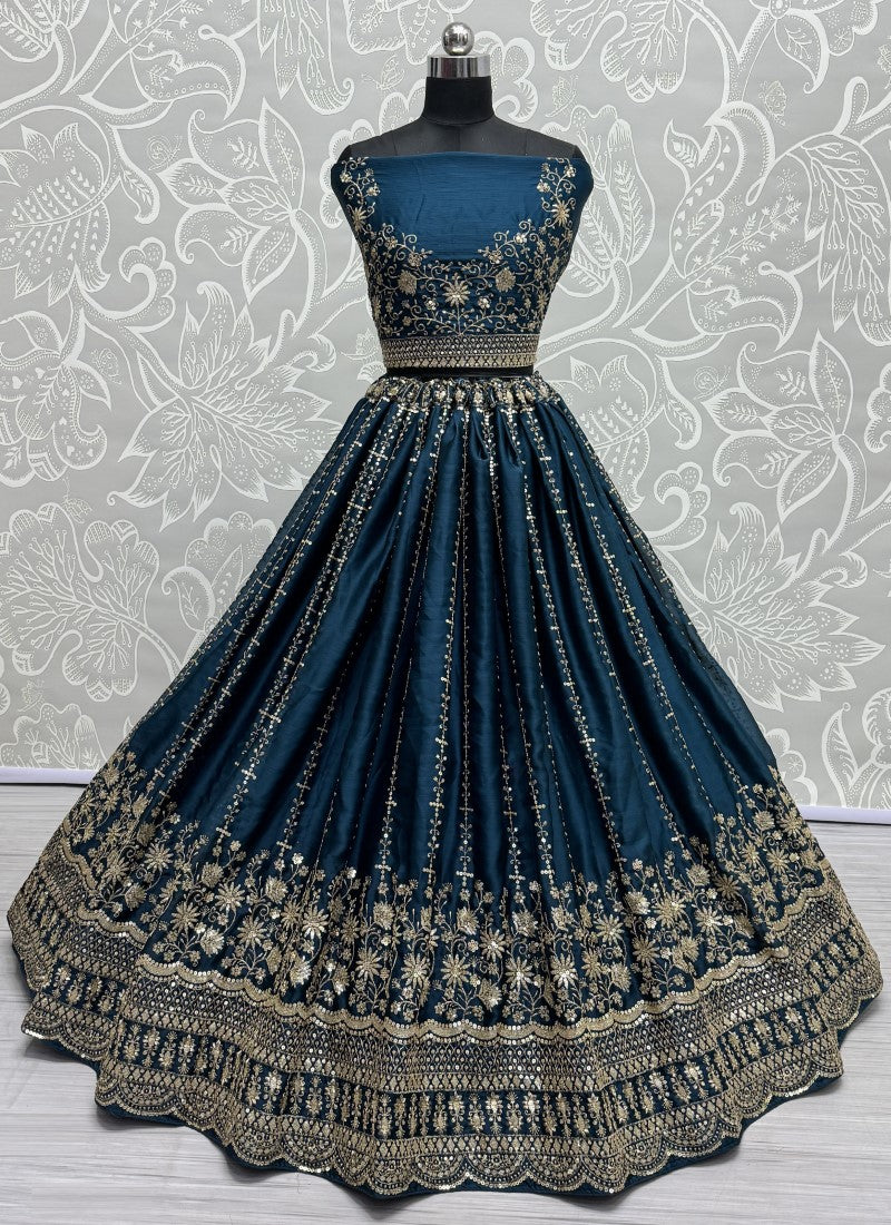 Sober Embroidered Fascinating color range Lehengacholi